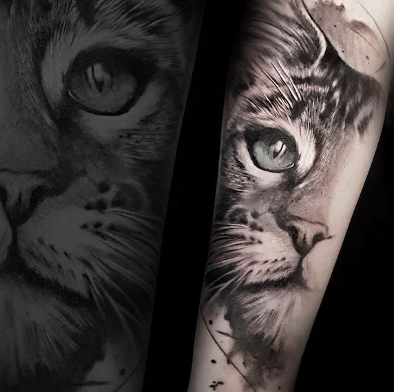 Tatuajes de gatos reales